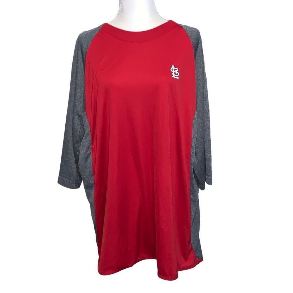 St Louis Cardinals 2XL Ted Gray Raglan Sleeve Baseball T-Shirt
